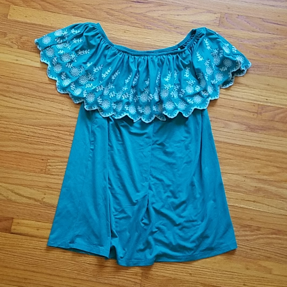 NWT Adrianna Papell Aqua Blouse